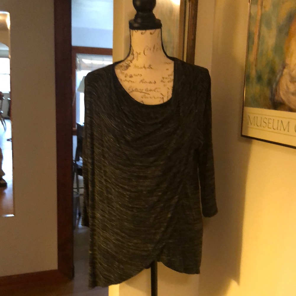 Drape neck cross over top